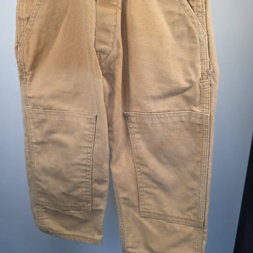 Carhartt Vintage Bibs Kids Double Knee  Please See Measurements‎ Tan Duck Canvas